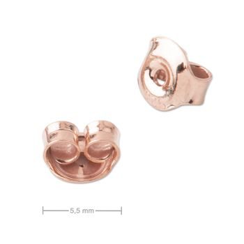 Silver earnut rose gold-plated butterfly 5.5mm No.918