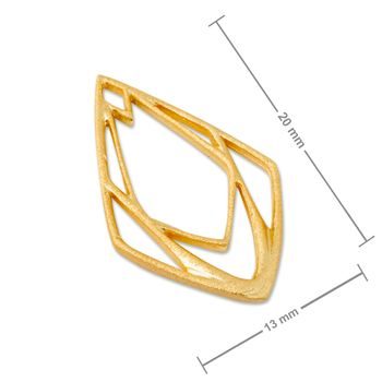 Amoracast prívesok stredný korund 20x13mm pozlátený