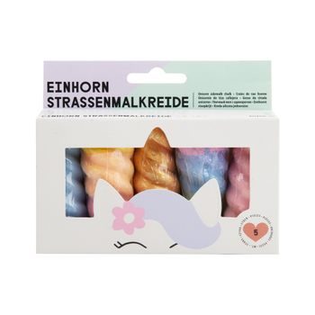 Chodníkové křídy rohy jednorožce 5 ks