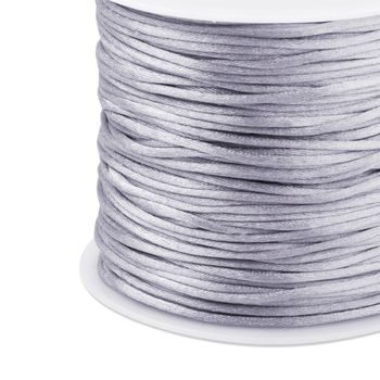 Nylon satin cord 1,5mm/2m Snowfall Grey