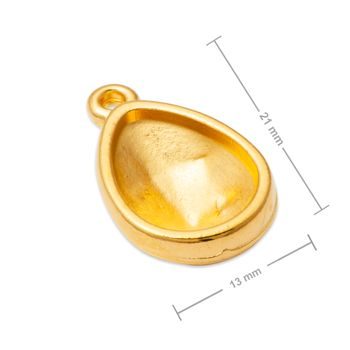 Manumi pendant with a setting for SWAROVSKI 4320 14x10mm gold-plated