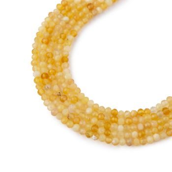 Yellow Opal AA faceted beads 2mm