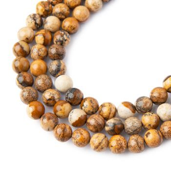 Picture Jasper beads 6mm