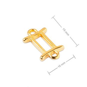 Manumi piesă legătură Gemeni 15x10mm placată cu aur