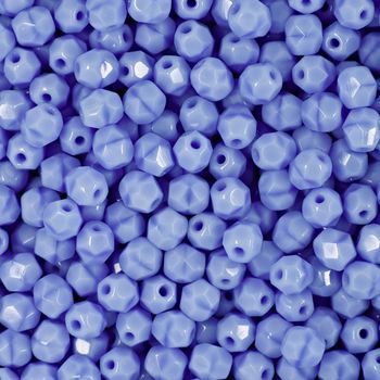 Glass fire polished beads 4mm Opaque Sapphire