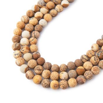 Picture Jasper beads matte 4mm