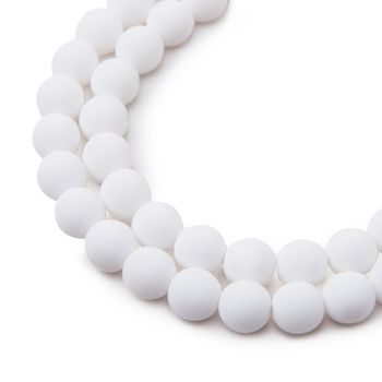 České stláčané korálky Estrela BONDELI 8 mm soft white