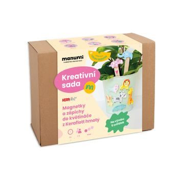 Manumi kreativní sada pro děti na výrobu magnetek a zápichů do květináče z Keraflott hmoty