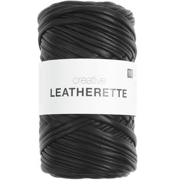 Rico design háčkovacia priadza imitujúca kožu Creative Leatherette čierna