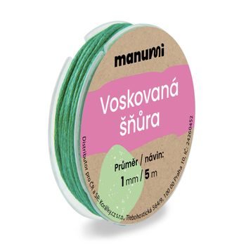 Voskovaná šňůra 1mm/5m zelená