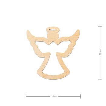 Wooden cutout angel 10cm