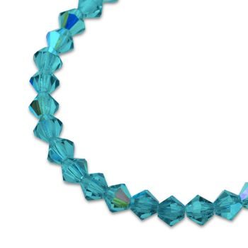 Preciosa MC bead Rondelle 6mm Blue Zircon AB