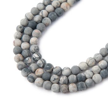 Gray Picasso beads matte 4mm