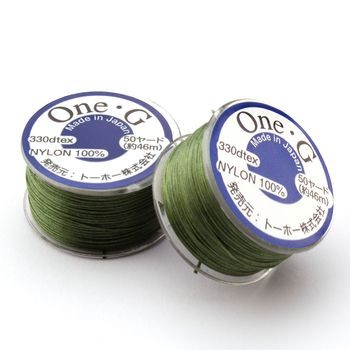 TOHO One-G beading thread green No.6