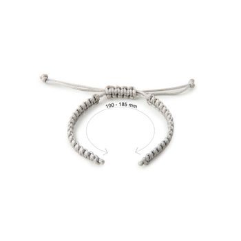 Bază din nailon pentru brățări Shamballa 110mm argintie