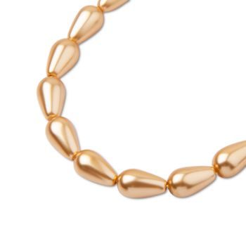 Preciosa perla hruška 10x6mm Pearl Effect Gold