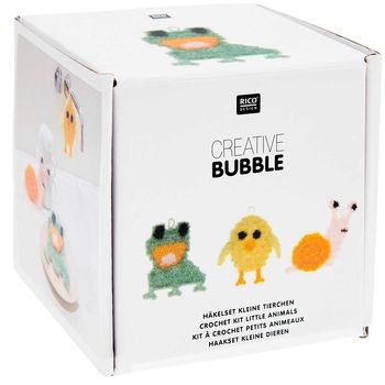 Rico design háčkovací sada na výrobu žínek Creative Bubble Malá zvířátka