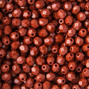 Glass fire polished beads 4mm Opaque Burgundy