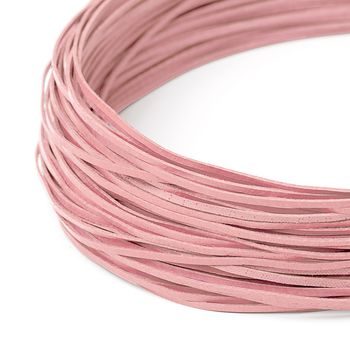 Flat leather strap 110cm pink no.19