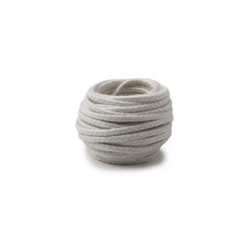 Knot do svíčky z přírodního vosku ø6-7cm plochý splétaný