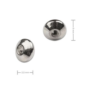 Distanční kroužek z chirurgické oceli rondelka 5 x 2,5 mm