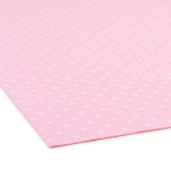 Felt polka dot design 1mm pink-white