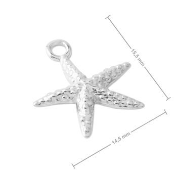 Silver pendant starfish No.987