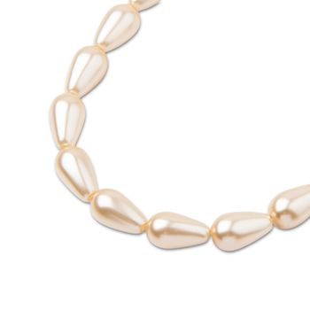 Preciosa perla hruška 10x6mm Pearl Effect Cream