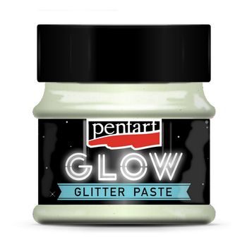 PENTART glitter paste glowing in the dark 50ml rainbow/blue