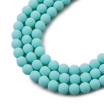České stláčané korálky Estrela BONDELI 6 mm soft mint