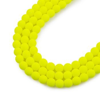 České stláčané koráliky Estrela NEON 4 mm žlté