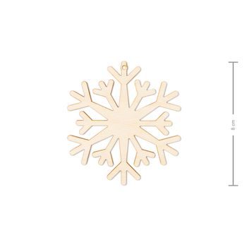 Wooden cutout snow flake 8cm No.3