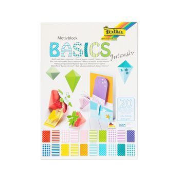 Set de coli de hârtie cu imprimeu BASIC 20 coli 24x34cm 270g/m²