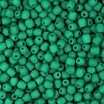 Manumi české broušené korálky 3mm Neon Dark Emerald