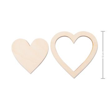 Wooden cutout and centre heart 10cm