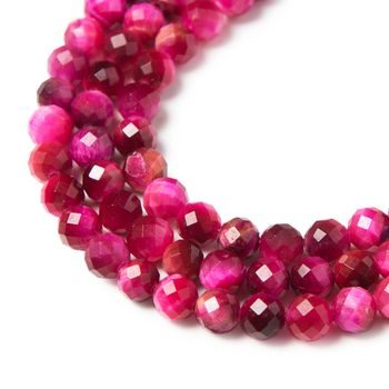 Tiger's eye magenta 6 mm faceted