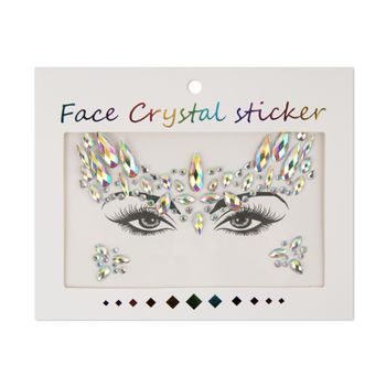 Self-adhesive face stones holographic owl