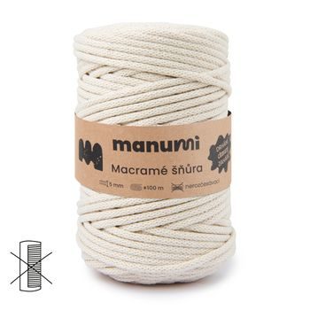 Manumi Șnur Macramé 5mm natural