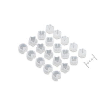 Set de 20 matrițe de silicon pentru turnarea rășinii de cristal mix 6mm