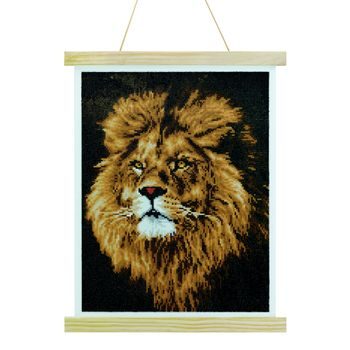 Diamond painting with hanger bars Lion 35x45cm