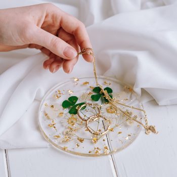 Manumi creative kit Crystal resin coaster with dried flowers