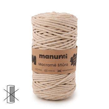 Manumi Macramé cord 3mm cappuccino