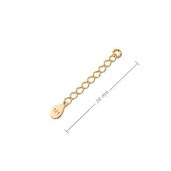 Silver extension chain gold-plated 38mm No.907