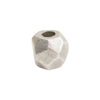 Nunn Design round faceted bead 6x5mm silver-plated