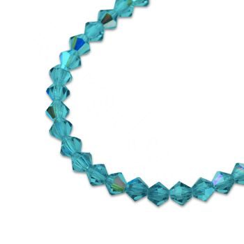 Preciosa MC bead Rondelle 3mm Blue Zircon AB