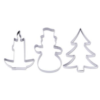 Set of cutters with Christmas designs 3pcs