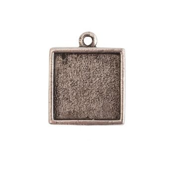 Nunn Design pendant with a setting square 17,5x14mm silver-plated