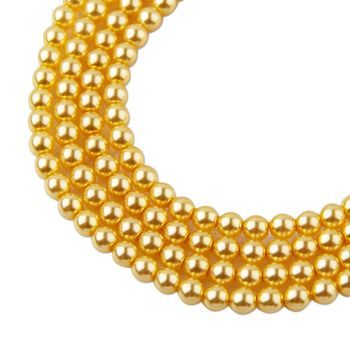 Glass pearls 4mm gold
