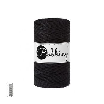 Bobbiny Macramé Rope Regular 3PLY 3mm Black