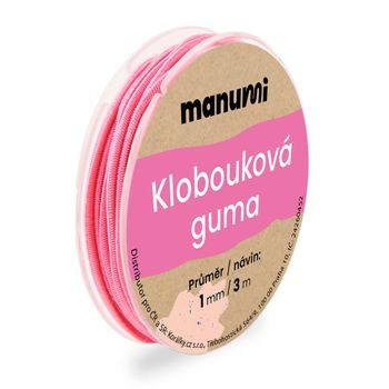 Beading elasticated shock cord 1mm/3m pink No.3